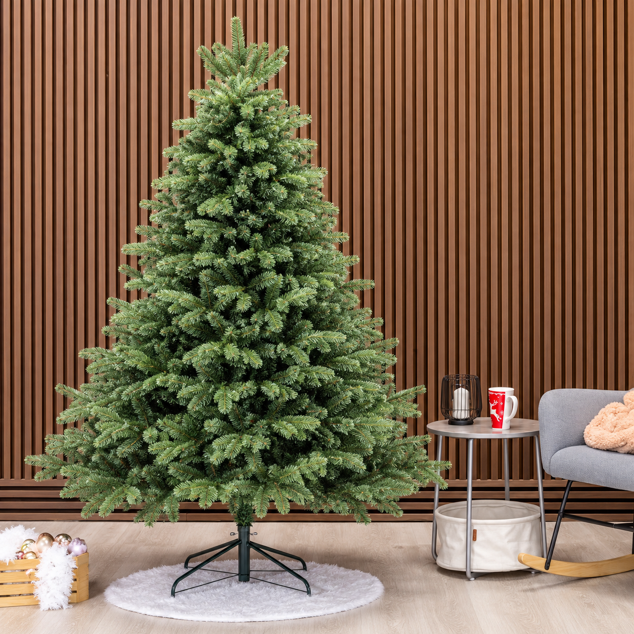 Brad artificial Christmas Deluxe, Norvegia verde, mix 2D+3D, 180 cm