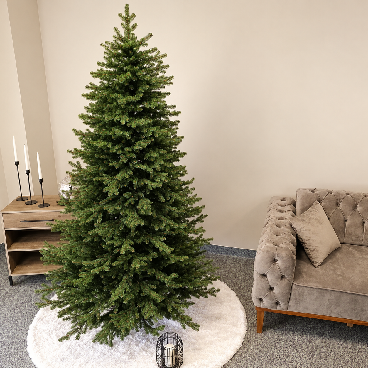 Brad artificial Christmas Deluxe, Viena Slim, 2D+3D, 180cm