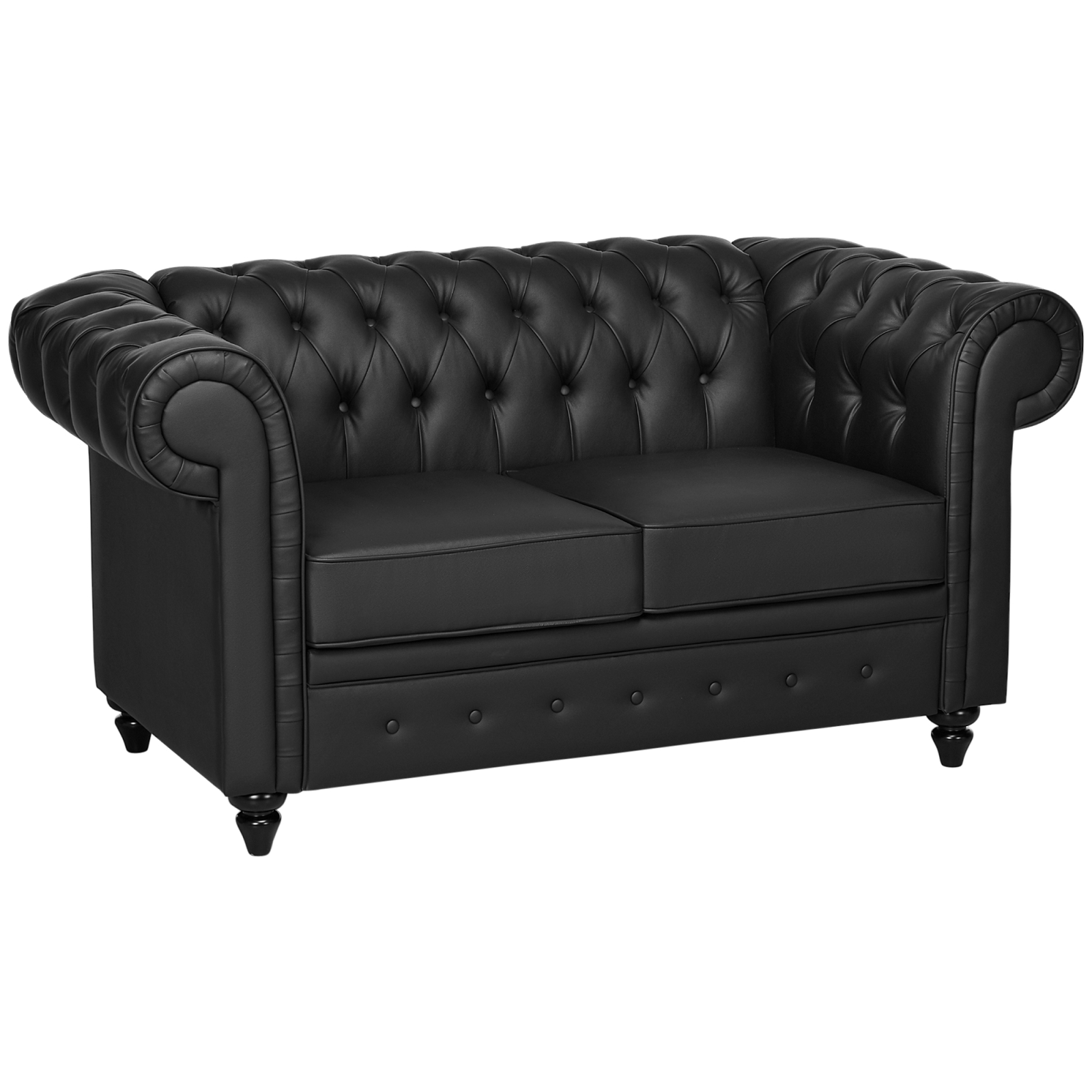 canapea cu doua locuri, piele sintetica,160x84x80 cm Brius 