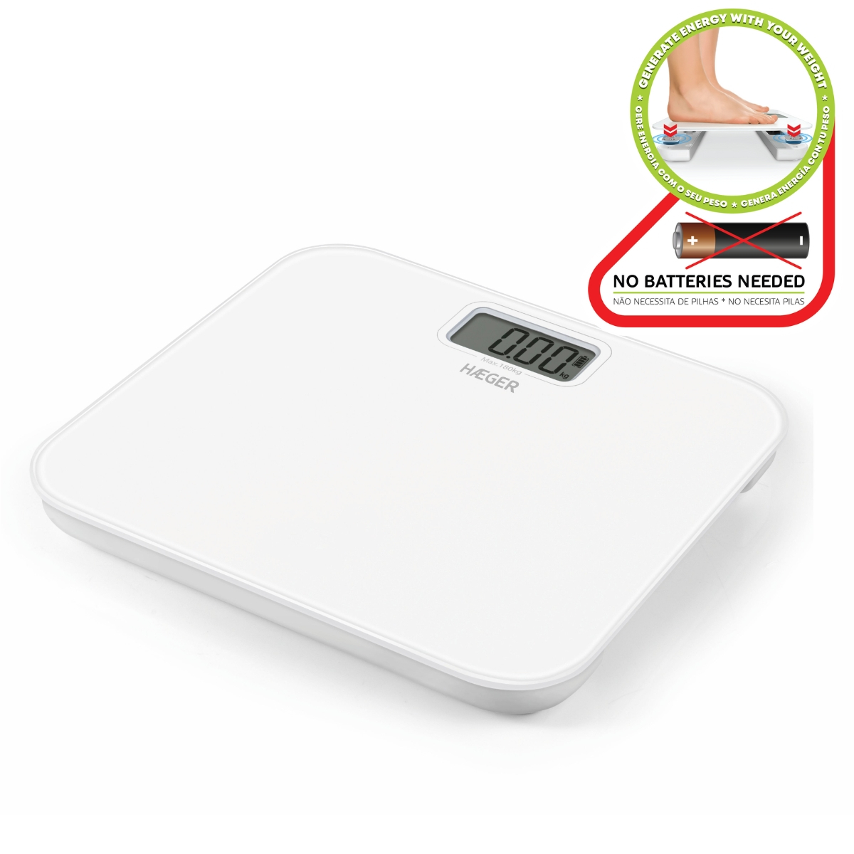 Cantar de baie digital HAEGER KINETIC, Fara baterii, Energie cinetica, Capacitate 180 kg, Diviziune 100 g, Afisaj LCD extra-mare, Oprire automata Baie>Ingrijire personala>Cantare corporale brico.ro/ Cantar de baie digital HAEGER KINETIC, Fara baterii, Energie cinetica, Capacitate 180 kg, Diviziune 100 g, Afisaj LCD extra-mare, Oprire automata Baie>Ingrijire personala>Cantare corporale brico.ro/