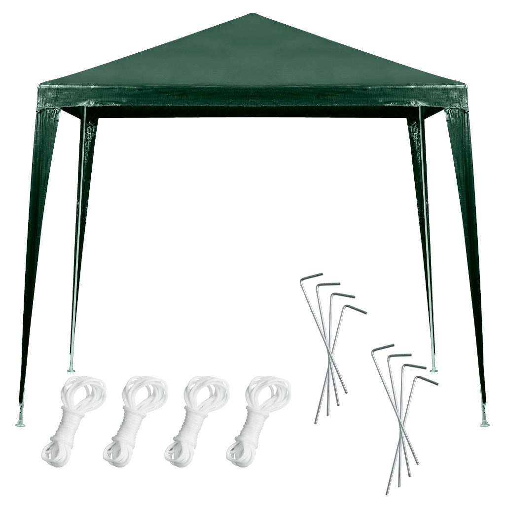 Cort pavilion de gradina, 250x250 cm, impermeabil cu rezistenta UV, verde Brius 