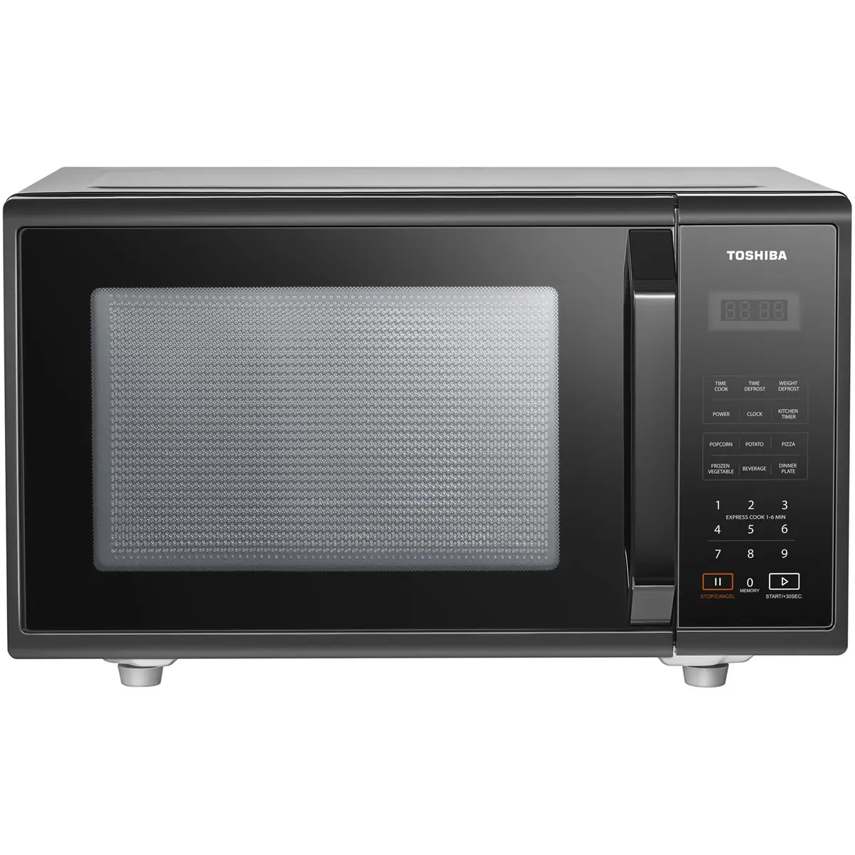 Cuptor cu microunde Toshiba MM-EM23PBK, microunde, putere w 800, capacitate l 23, numar programe 6, trepte de putere 10, negru
