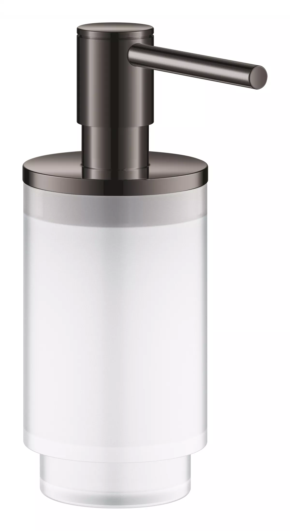 Dozator sapun Grohe Selection, pe suport, 130 mm, sticla metal, lucios, grafit, 41028A00
