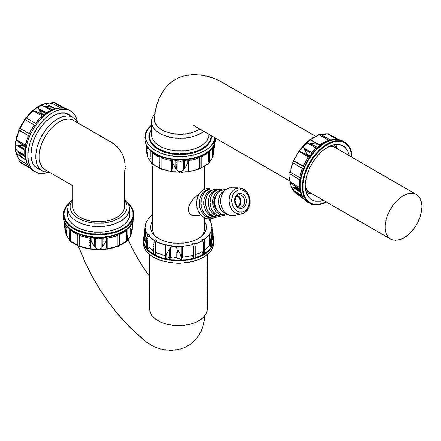 Evacuare chiuveta bucatarie Grohe 42617000, 1 cuve, k200, k400, k800, k1000, k500 gama compatibila, Alb