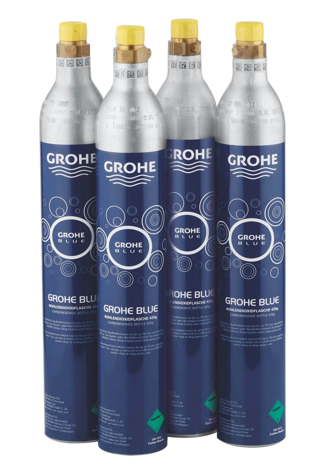 Kit butelii CO2 Grohe 40422000, Blue, seria Blue, gama compatibila blue home, capacitate g 1700, albastru