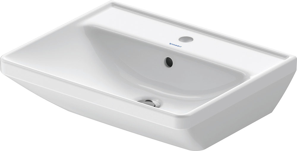 Lavoar Duravit 2366550000, D-Neo, montaj pe perete, preaplin, zona montaj interior, elemente fixare ascunse, alb