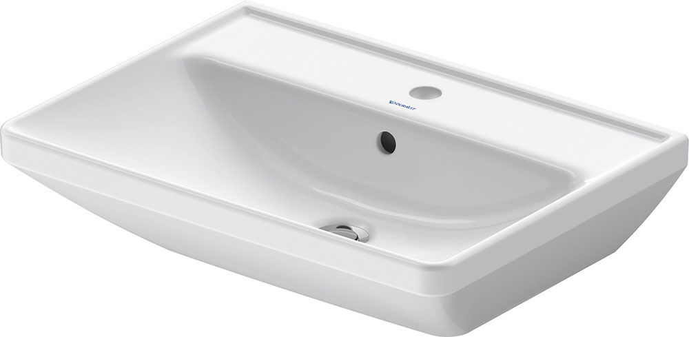 Lavoar Duravit 2366600000, D-Neo, montaj pe perete, preaplin, zona montaj interior, elemente fixare ascunse, alb