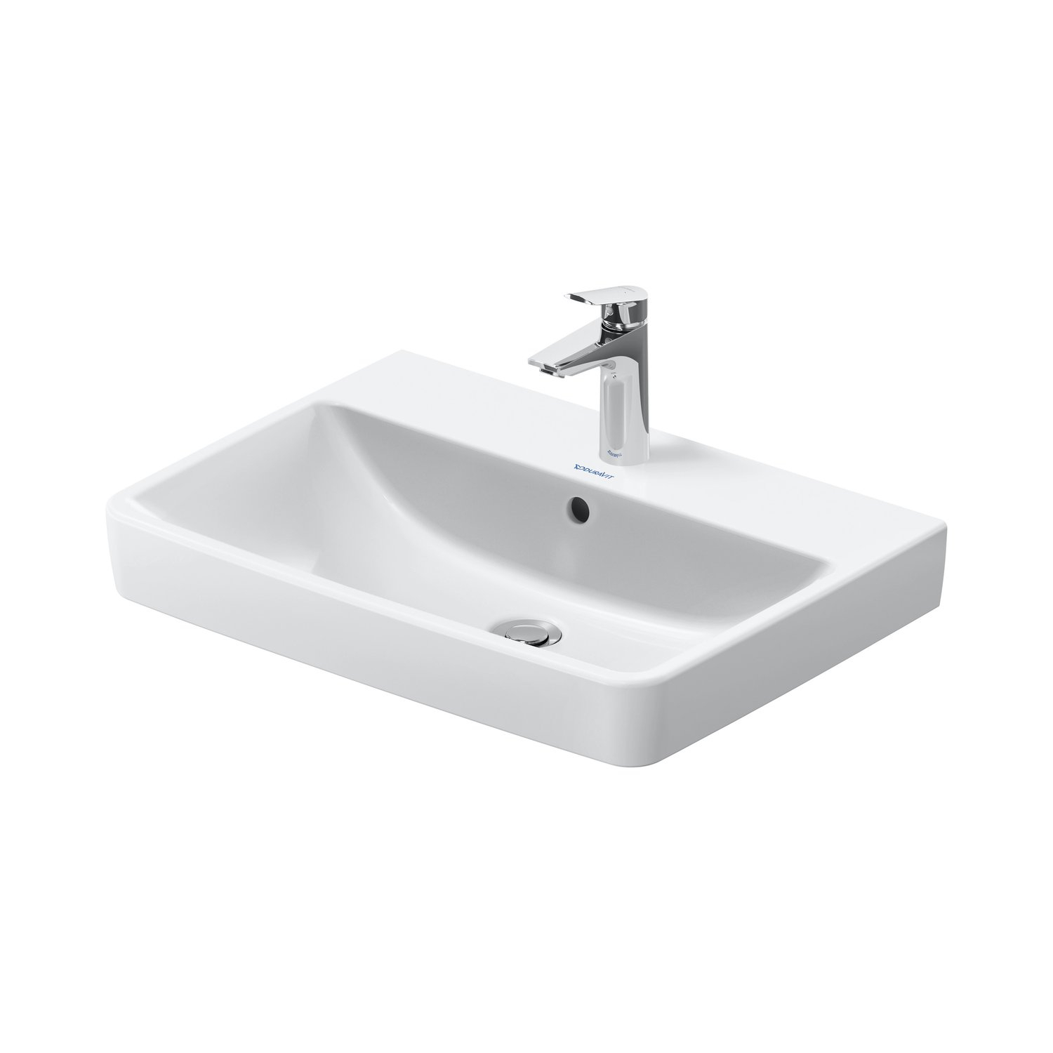 Lavoar Duravit 23756500002, NO 1, montaj pe perete, preaplin, zona montaj interior, elemente fixare ascunse, alb