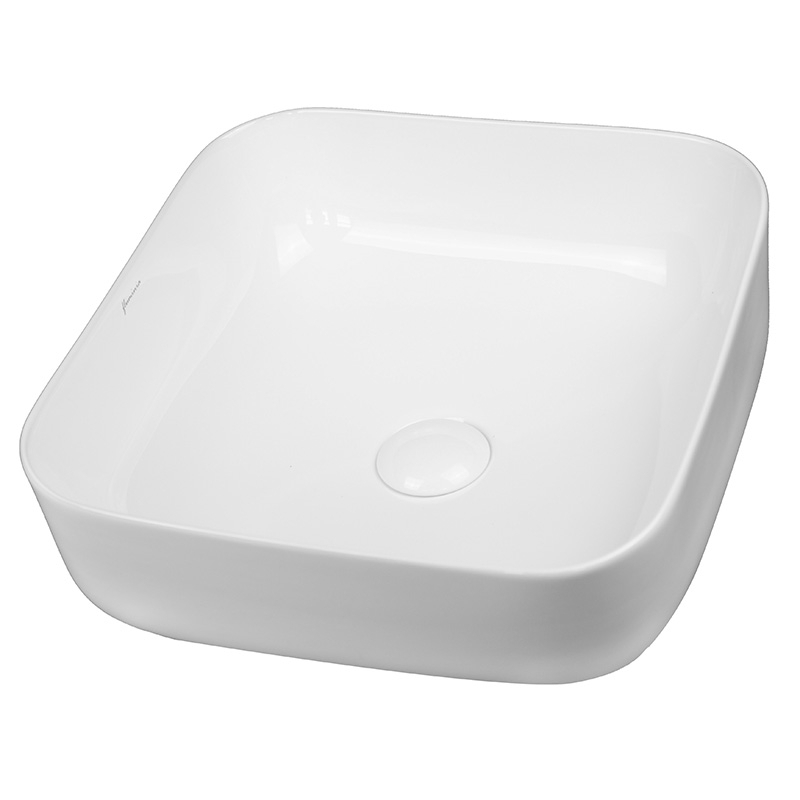 Lavoar pe blat Fluminia Andra, patrat, 38.5×38.5 cm, ceramica sanitara, perete subtire, alb Baie>Lavoare>Lavoare pe blat brico.ro/