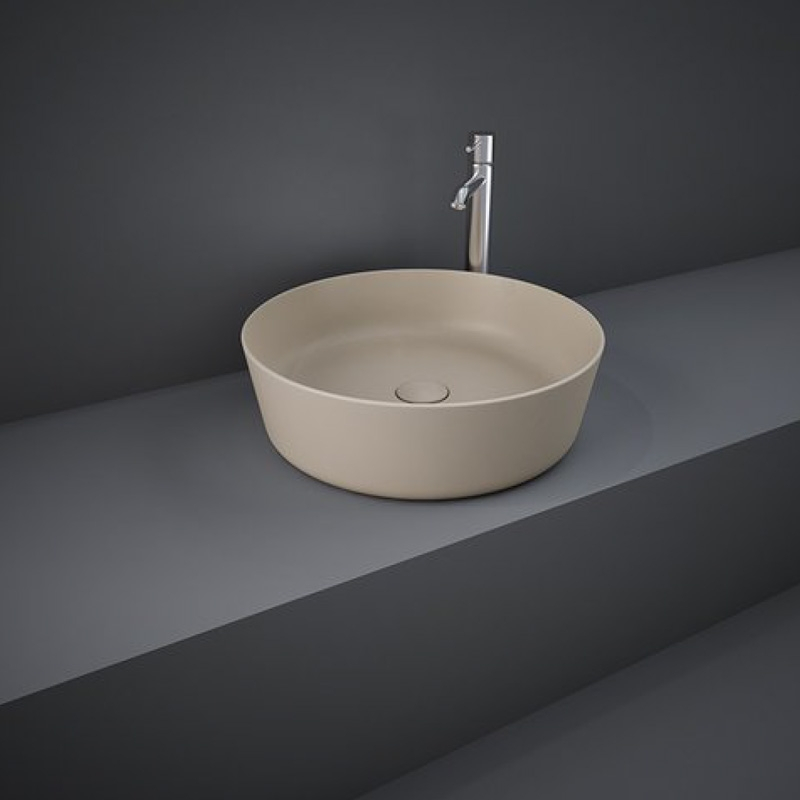 Lavoar pe blat RAK Feeling, rotund, diametru 42 cm, ceramica sanitara, cappuccino Baie>Lavoare>Lavoare pe blat brico.ro/
