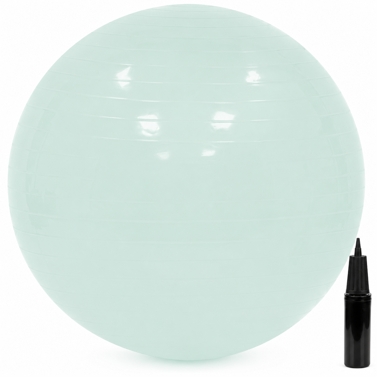 Minge pentru fitness 65 cm, antiderapanta, cu pompa inclusa, maxim 150 kg, verde menta