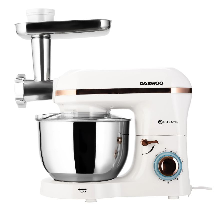 Mixer cu Daewoo DHM200MGW, bol, tip mixer mixer cu bol, putere w 2000, capacitate bol principal l 5.5, alb