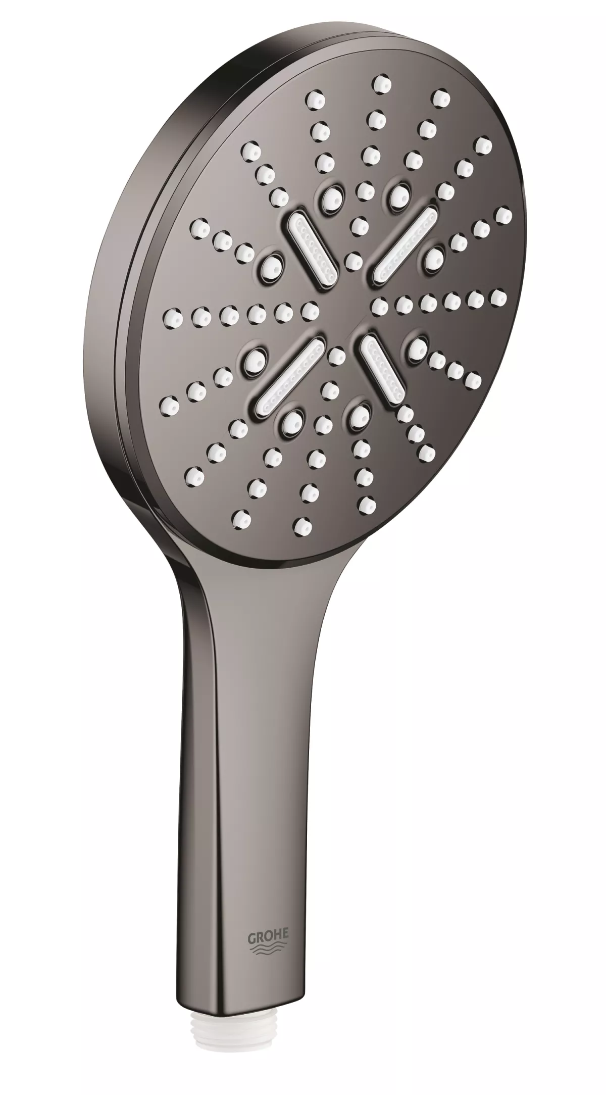 Para de dus Grohe Rainshower SmartActive 130, universala, 3 pulverizari, anti-calcar, lucios, grafit, 26574A00