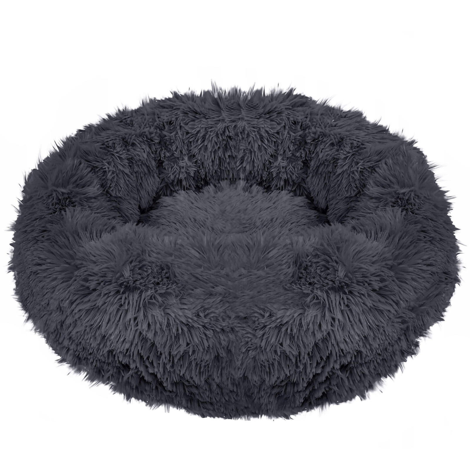 Pat pentru caini si pisici, cu husa detasabila, gri inchis, 40cm