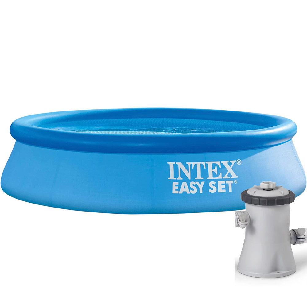 Piscina gonflabila Intex, 306x76 cm, 3.900 litri, cu pompa de filtare, Easy Set 28122NP
