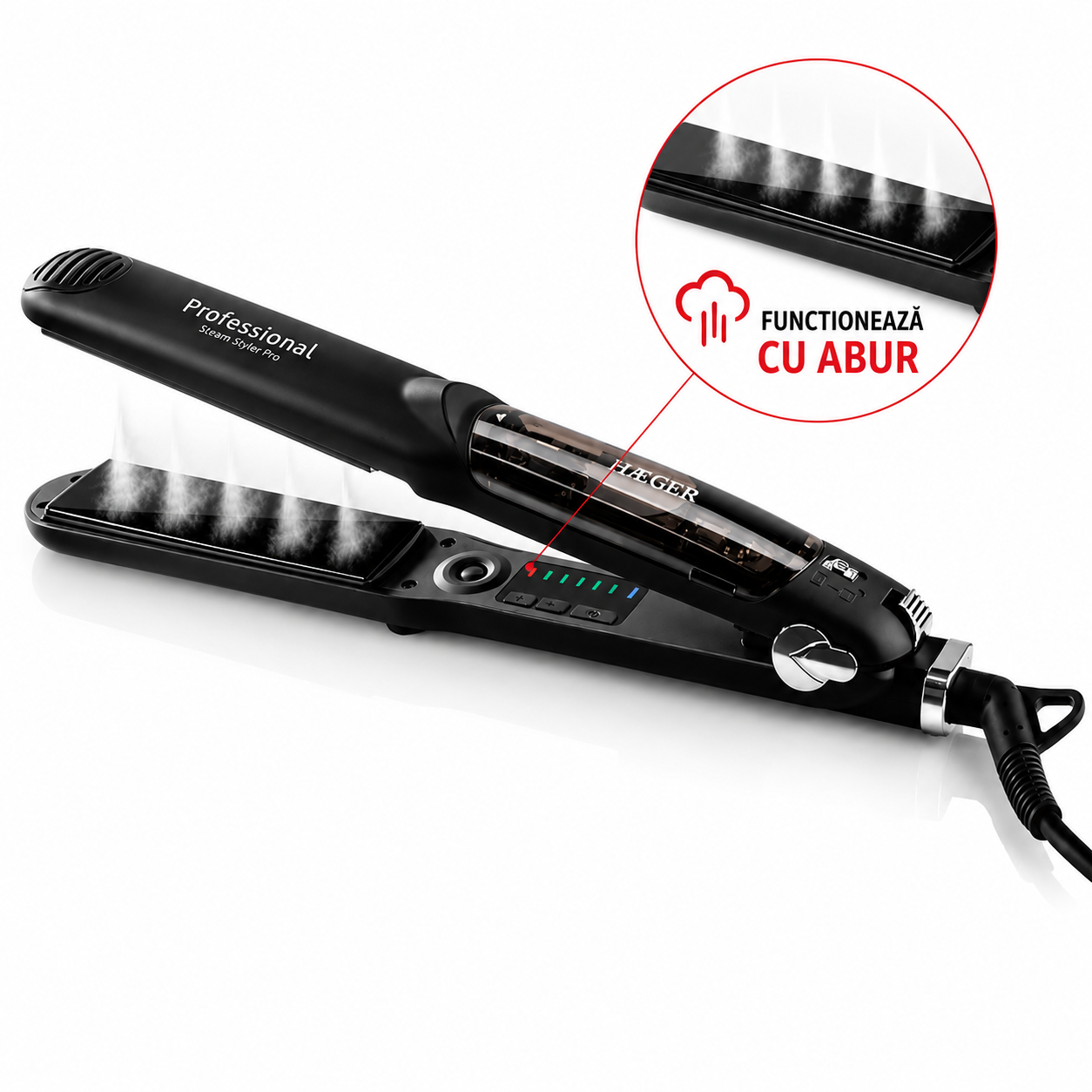 Placa de indreptat parul cu sistem de abur HAEGER STEAM STYLER PRO, Placi din titan, Temperatura reglabila 140-230 grade C, Maner rotativ, 6 Baie>Ingrijire personala>Placi de indreptat parul brico.ro/ Placa de indreptat parul cu sistem de abur HAEGER STEAM STYLER PRO, Placi din titan, Temperatura reglabila 140-230 grade C, Maner rotativ, 6 Baie>Ingrijire personala>Placi de indreptat parul brico.ro/