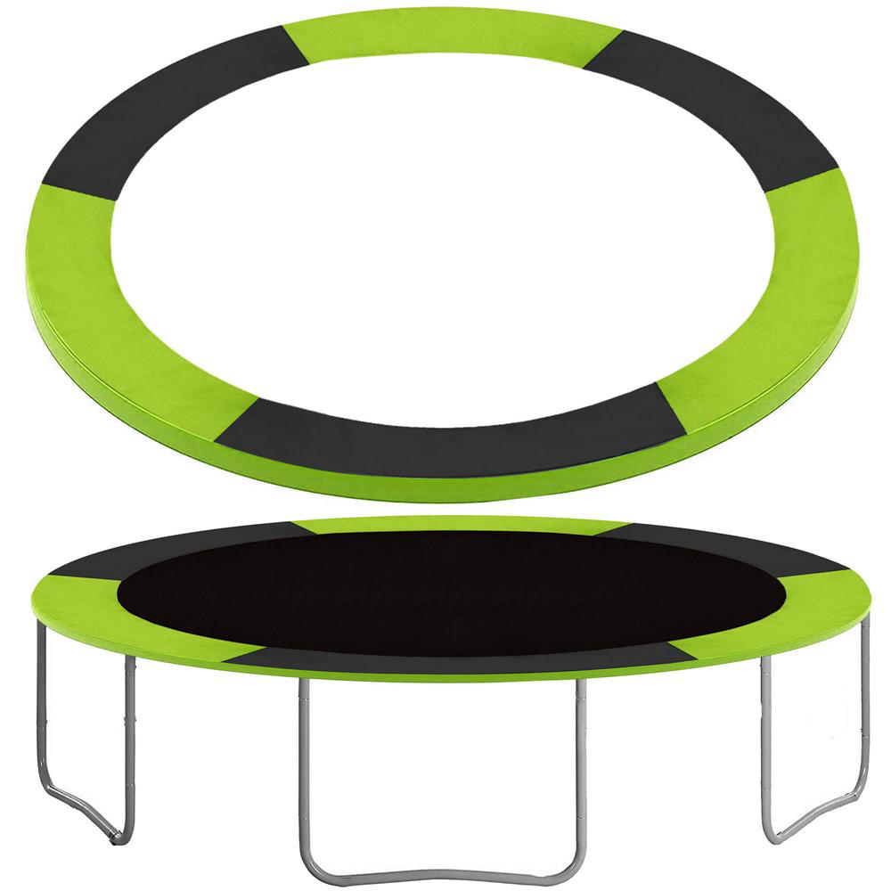 Protectie arcuri trambulina 366 cm spuma epe 3 straturi, dimensiune universala, verde negru Brius 