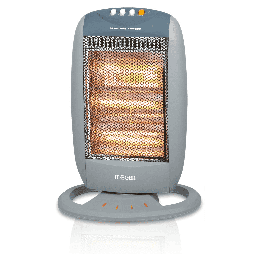 Radiator cu halogen HAEGER HALO PLUS 1200, Putere 1200 W, Element de incalzire cu halogen, Oscilatie automata 70 grade, Oprire automata la rasturnare
