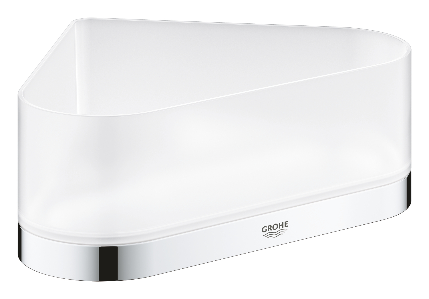 Raft Grohe 41038000, colt Selection, tip instalare pe colt, numar orificii instalare 2, elemente fixare ascunse, crom