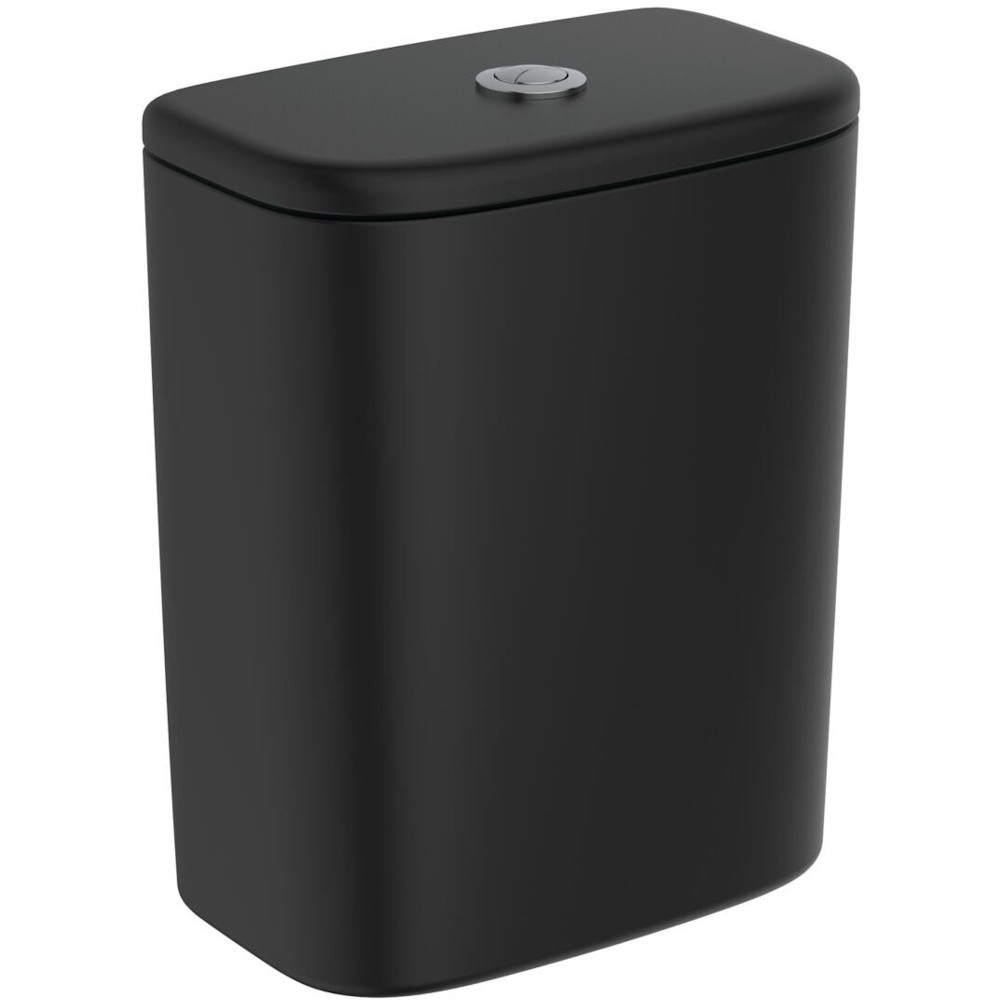 Rezervor pe vas wc Ideal Standard Tesi negru mat cu alimentare inferioara
