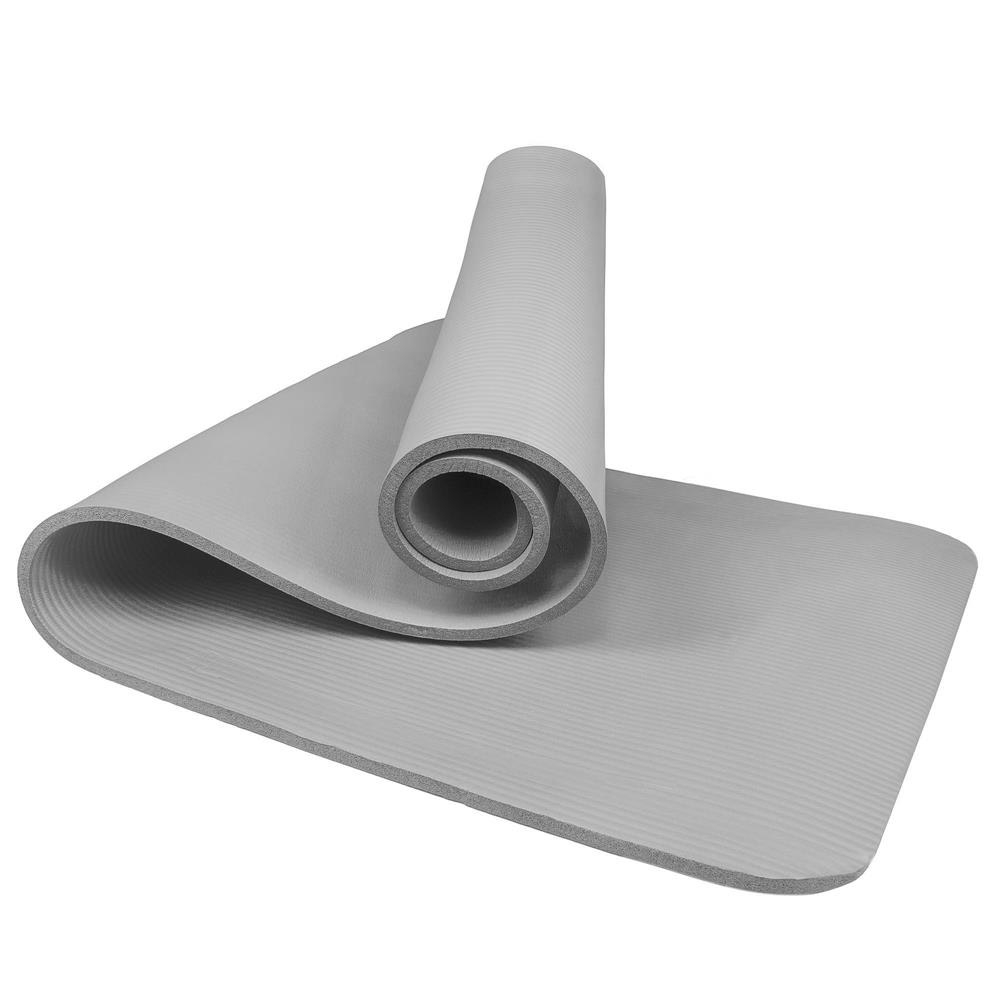 Saltea fitness yoga pilates, spuma NBR, 183x61x1.5 cm, gri Brius 