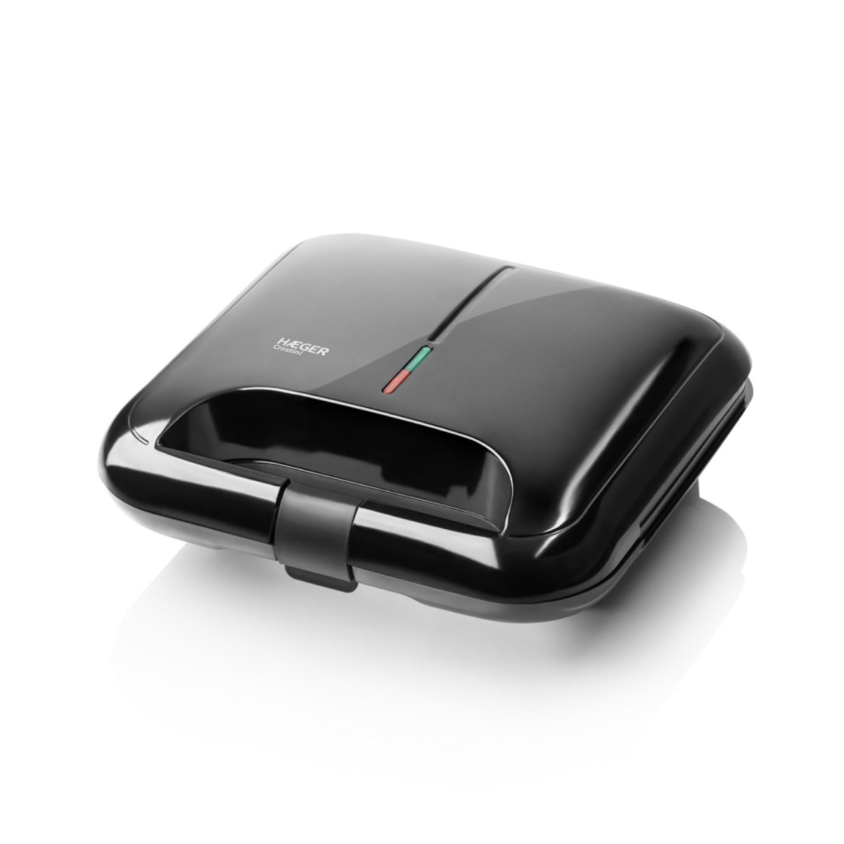 Sandwich maker HAEGER cu 1 plita, Plita antiaderenta, Indicator luminos, Negru
