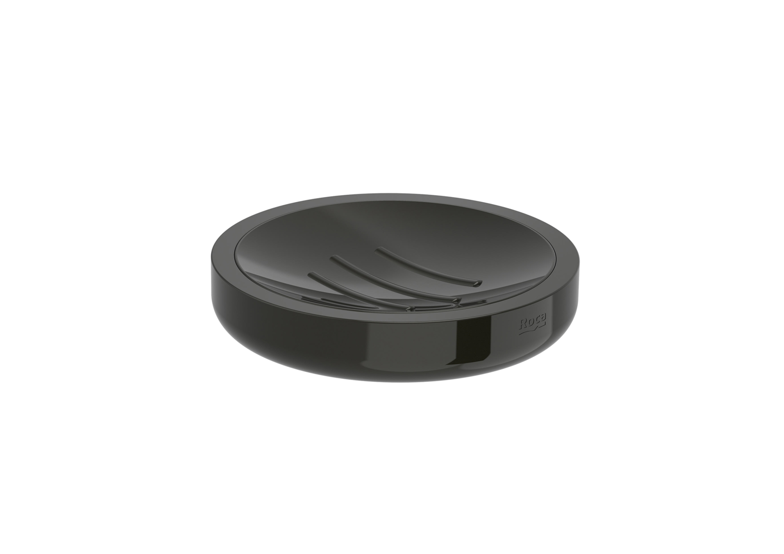 Savoniera Roca A817024CN0, Tempo, tip instalare pe blat, elemente fixare ascunse, seria Tempo, negru