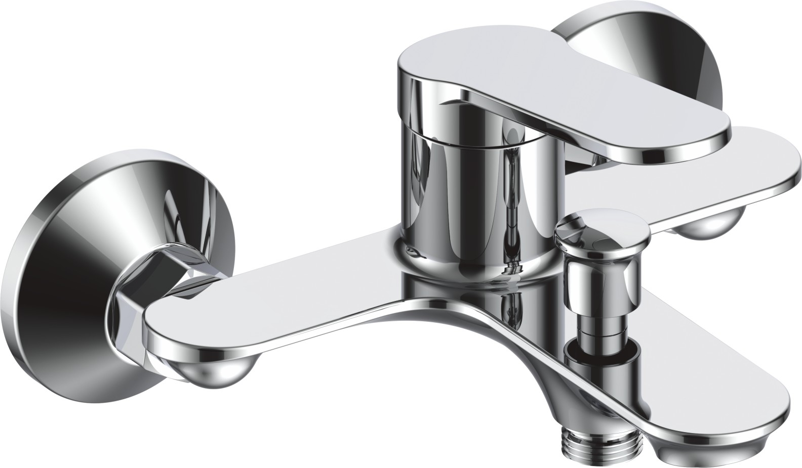 Pachet baterie Cada/dus + Lavoar La Brocca Milano, Monocomanda, Design slim, Montaj pe perete, Economie de apa, Usor de curatat si instalat, alama sanitara, Finisaj crom [2]