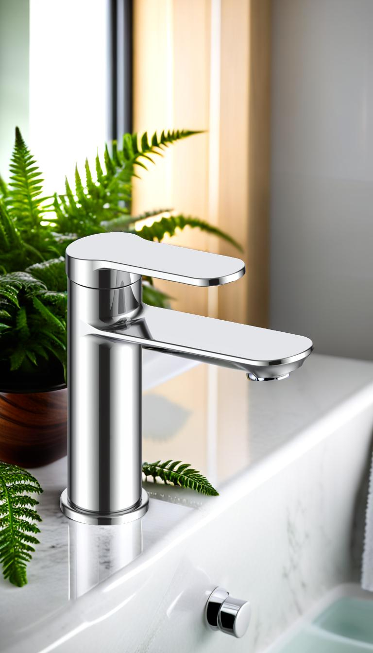 Pachet baterie Cada/dus + Lavoar La Brocca Milano, Monocomanda, Design slim, Montaj pe perete, Economie de apa, Usor de curatat si instalat, alama sanitara, Finisaj crom [3]