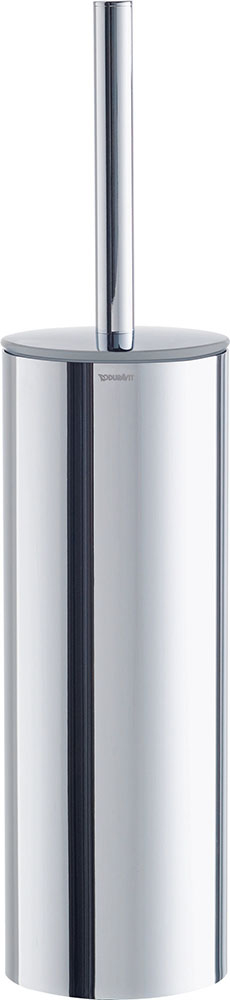 Set perie WC Duravit 0099281000, Perie D-Code, numar orificii instalare 2, tip instalare pe podea, crom