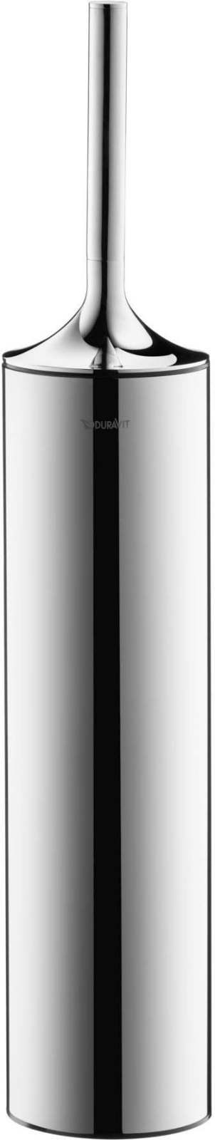 Set perie WC Duravit 0099451000, Perie Starck T, tip instalare pe podea, elemente fixare ascunse, crom