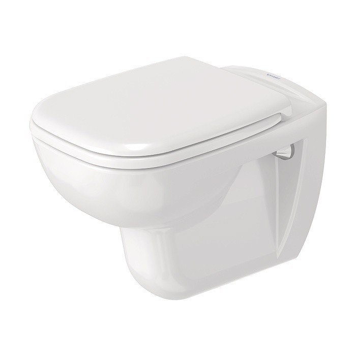 Set vas WC Duravit 45351900A1, D-Code, montaj suspendat, tip clatire jet de apa, tip evacuare orizontala, alb
