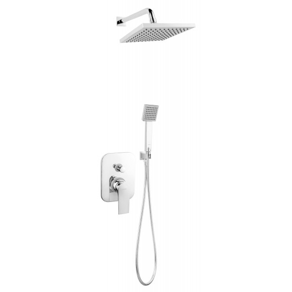 Sistem de dus incastrat Ferro Square crom - Imagine 1