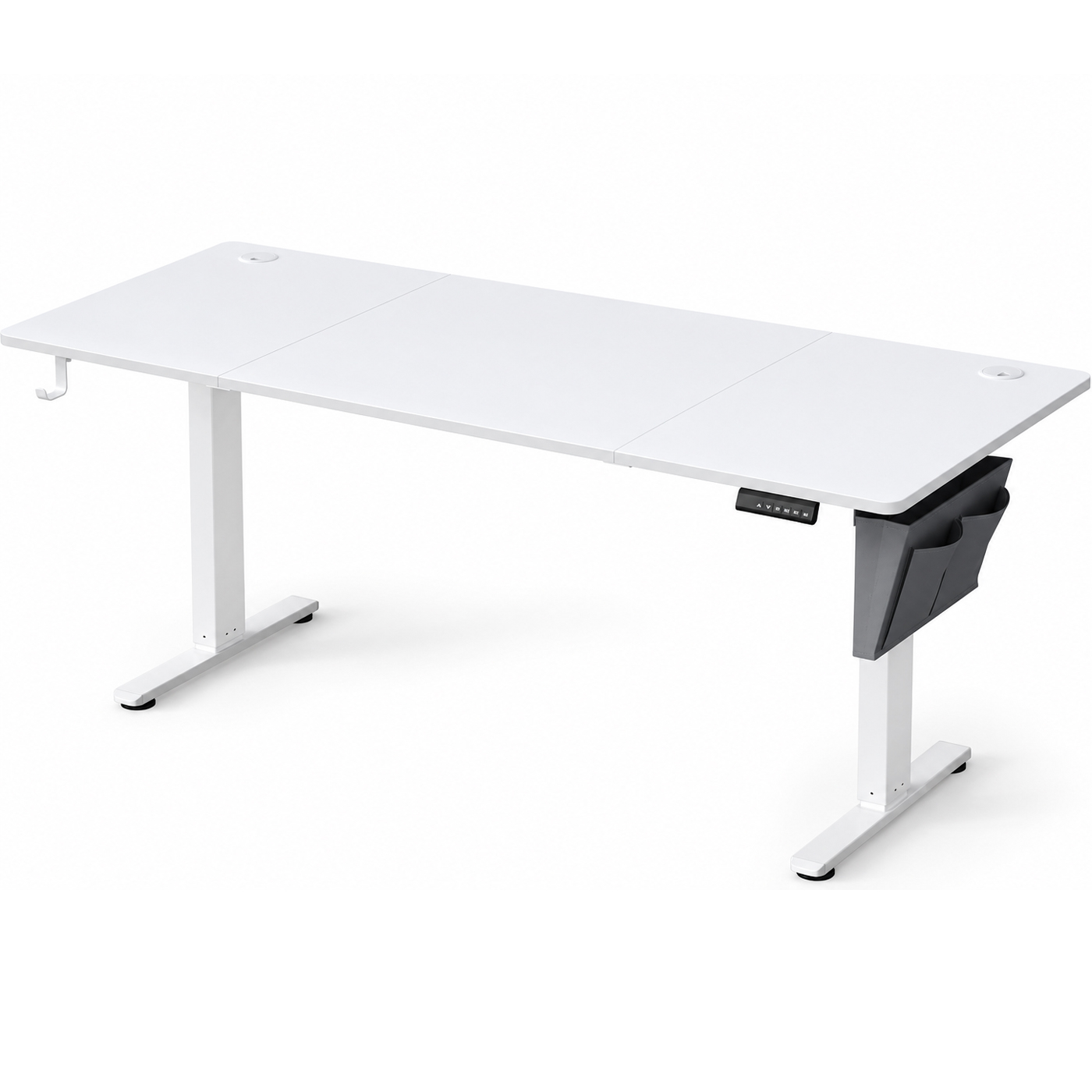 Birou electric reglabil pe inaltime 180x80x72-120 cm, USB-C 20W, 4 pozitii memorate, alb