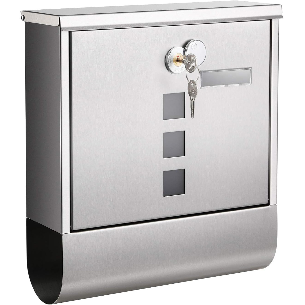 Cutie postala de exterior, pentru gard sau perete, din otel, 31x10x33cm, argintiu Brius 