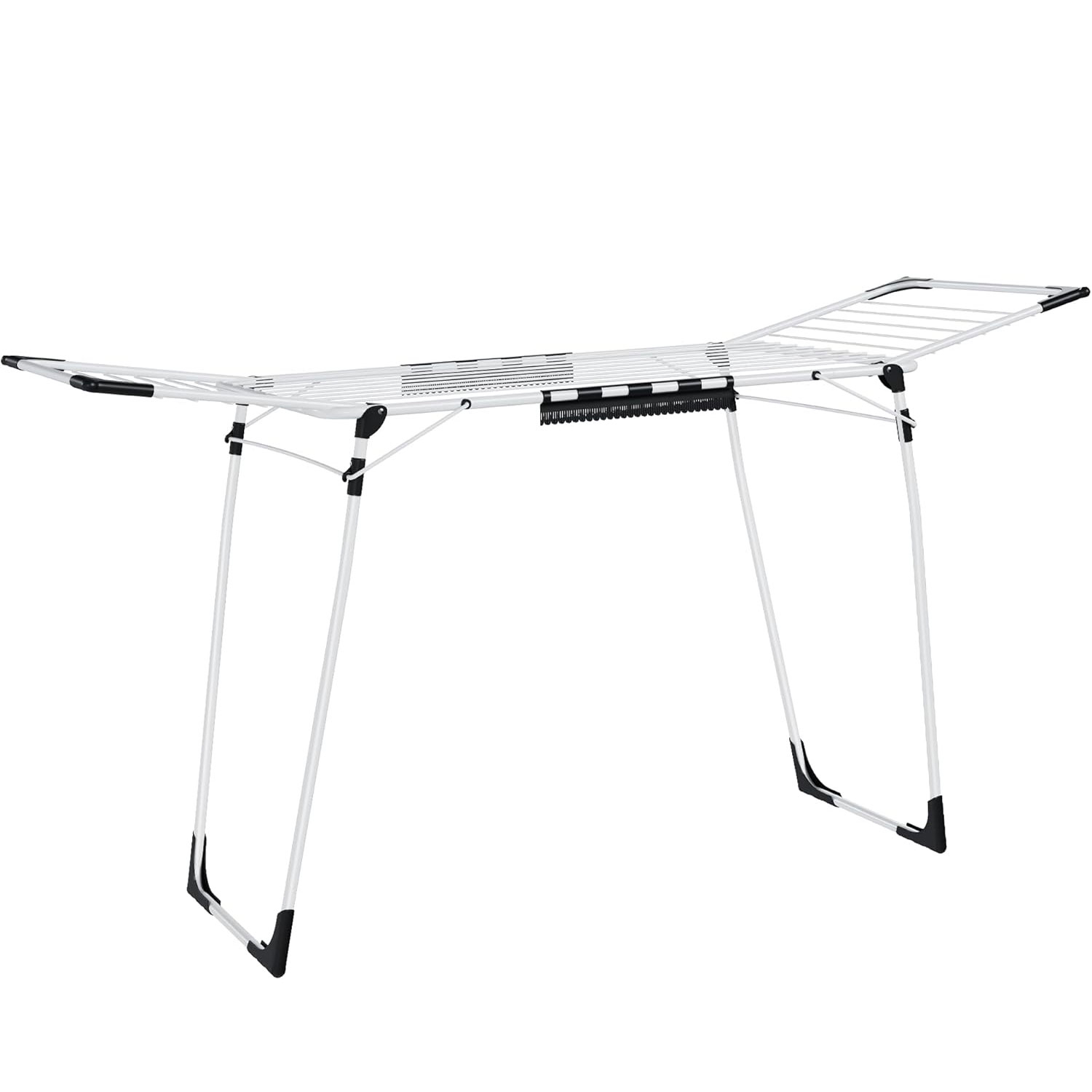 Uscator de rufe pliabil, capacitate intindere haine 18 metri, 57x173x97 cm, alb