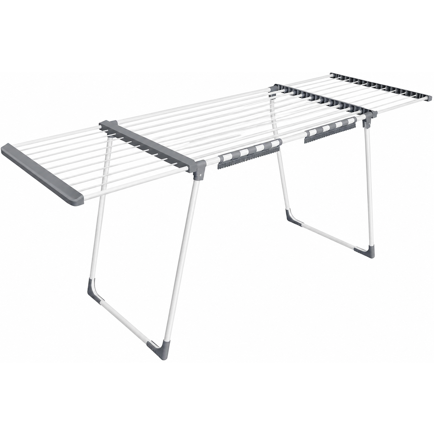 Uscator de rufe pliabil cu aripi extensibile, 22 m spatiu de uscare pentru aproximativ 2 masini de rufe, latime reglabila 114-200 cm, capacit