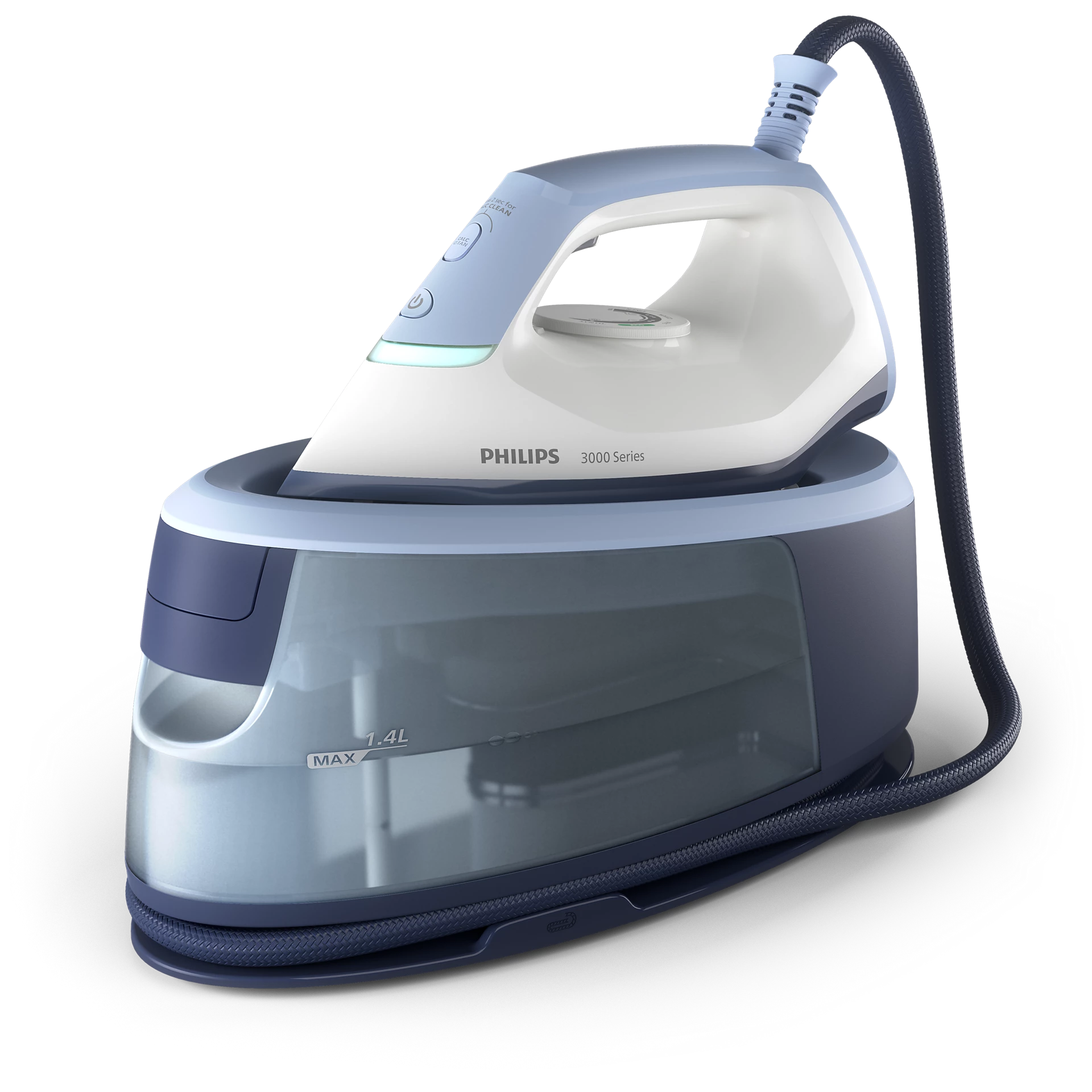 Statie de calcat Philips PSG3000 20, 3000, calitate superioara pentru baia ta, albastru
