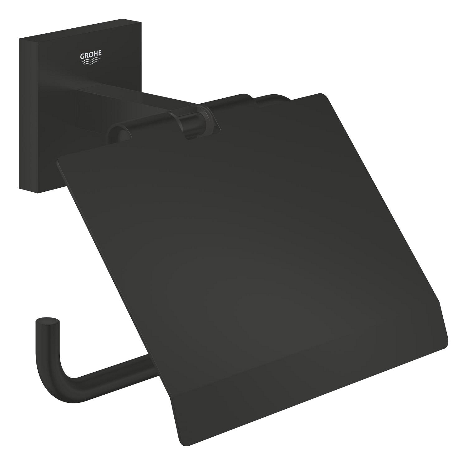 Suport hartie Grohe 411022430, igienica Start Cube, tip instalare pe perete, numar orificii instalare 2, negru