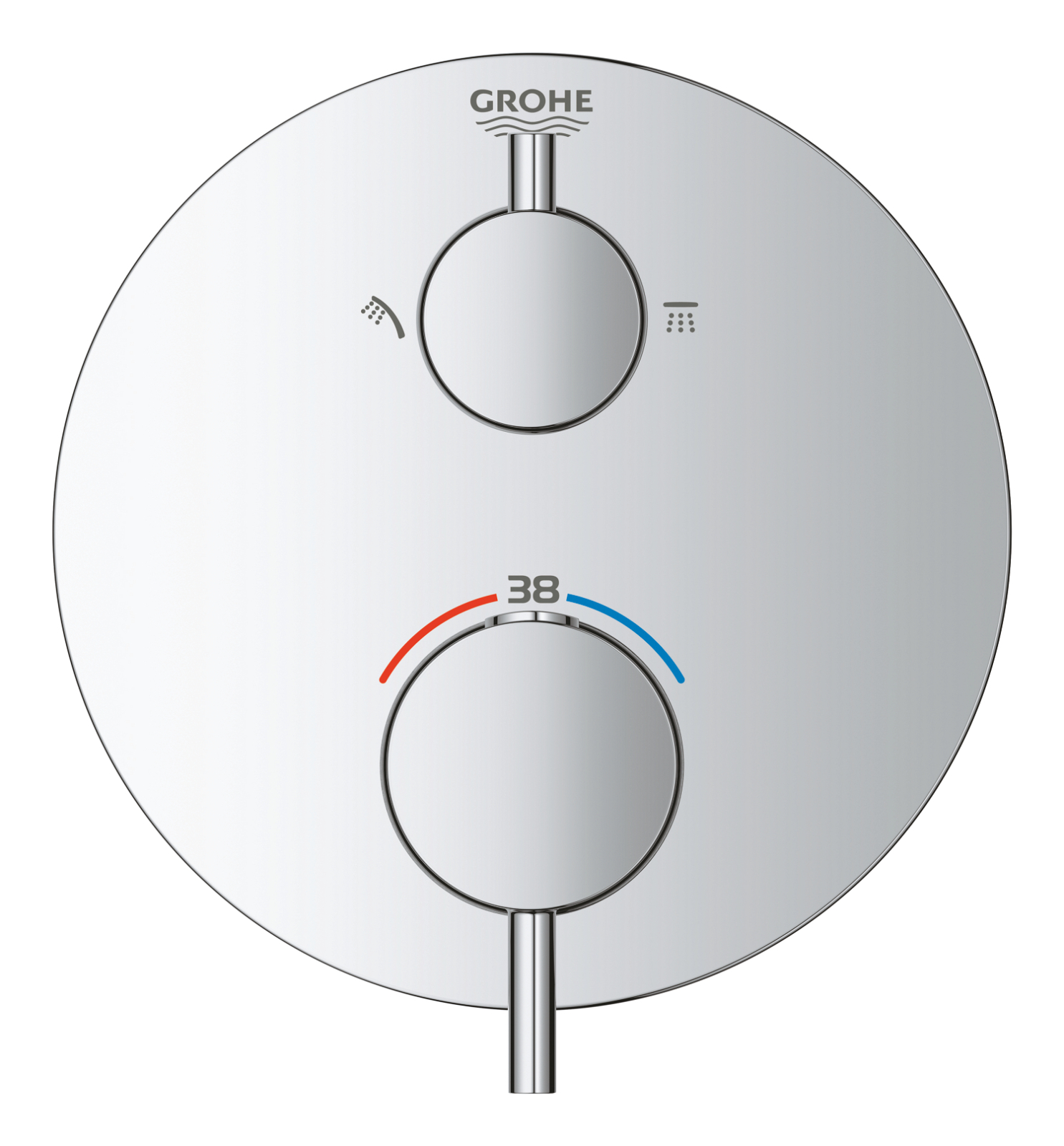 Unitate comanda Grohe 24135003, Atrio, tip comanda monocomanda, tip incastrare aparent, termostat, crom
