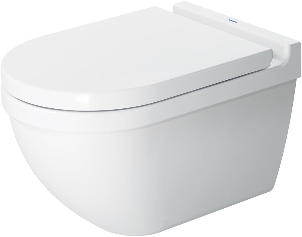 Vas WC Duravit 2225090000, Starck 3, montaj suspendat, tip clatire jet de apa, tip evacuare orizontala, alb