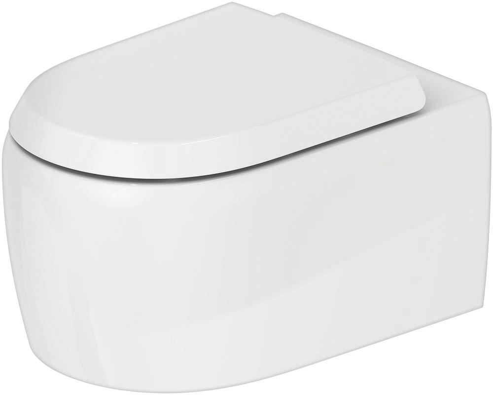Vas WC Duravit 2556090000, Qatego, montaj suspendat, tip clatire jet de apa, tip evacuare orizontala, alb
