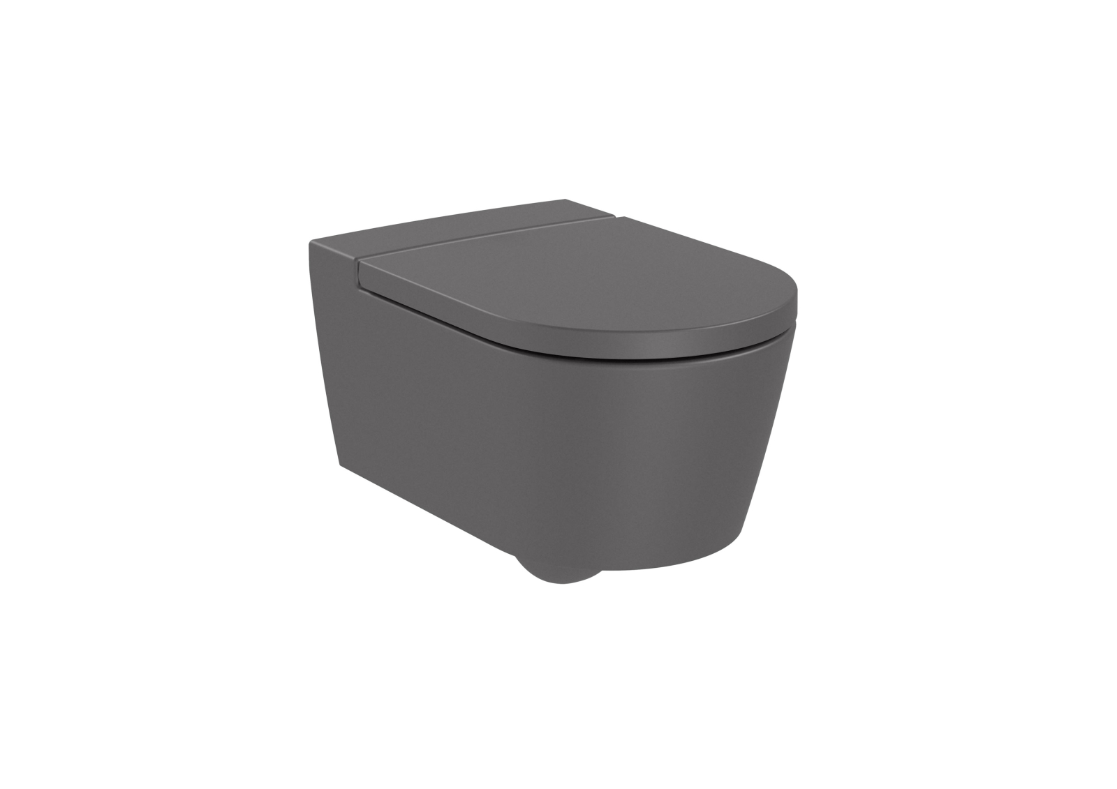 Vas WC Roca A346527640, Inspira Round, montaj suspendat, tip clatire jet de apa, tip evacuare orizontala, antracit