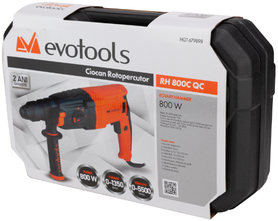 Ciocan Rotopercutor RH800C Doua Mandrine EvoTools / P[W]: 800 [2]