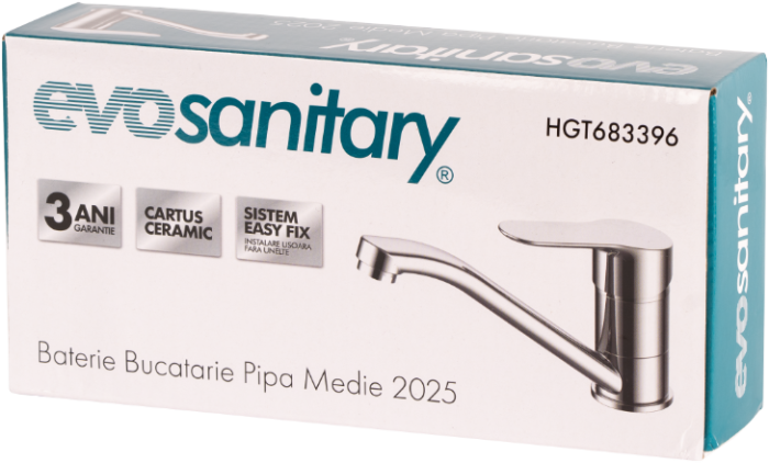 Baterie Bucatarie Pipa Medie 2025 Evosanitary / L[mm]: 170; Hlev[mm]: 129; Hu[mm]: 104 [2]