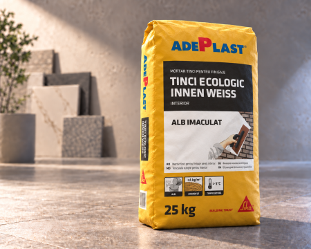 Adezivi - Mortar tinci ecologic fin Adeplast Innen Weiss, pentru interior, super alb, 25 Kg