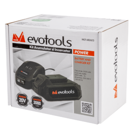 Kit Acumulator si Incarcator MAX 20V POWER Evotools. [1]