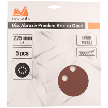 Disc Abraziv Prindere Arici cu Gauri / D[mm]: 225; G[#]: 120; N[gauri]: 10 A [1]