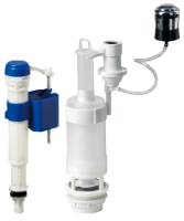 Pompe și accesorii pentru instalații - Mecanism WC Pneumatic cu Robinet Flotor Intrare Verticala / D[inch]: 3/8