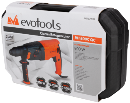 Ciocan Rotopercutor RH800C Doua Mandrine EvoTools / P[W]: 800 [1]